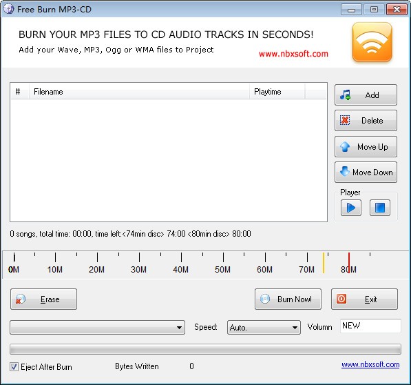 Free Burn MP3-CD(免费MP3刻录软件) v1.4-Free Burn MP3-CD(免费MP3刻录软件) v1.4免费下载