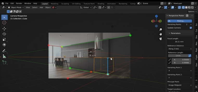 Blender摄像机三维透视匹配工具 v1.0.2截图 Blender摄像机三维透视匹配工具 v1.0.2-Blender摄像机三维透视匹配工具 v1.0.2免费下载