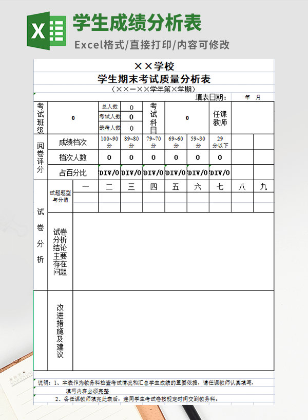学生成绩分析表模板 v1.51-学生成绩分析表模板 v1.51免费下载