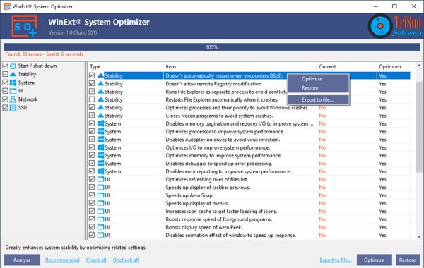 WinExt System Optimizer(电脑系统优化工具) v1.3截图 WinExt System Optimizer(电脑系统优化工具) v1.3-WinExt System Optimizer(电脑系统优化工具) v1.3免费下载