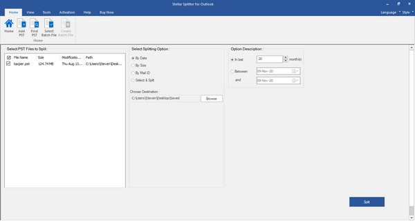 Stellar Splitter for Outlook(数据分割工具) v7.0.0.2-Stellar Splitter for Outlook(数据分割工具) v7.0.0.2免费下载