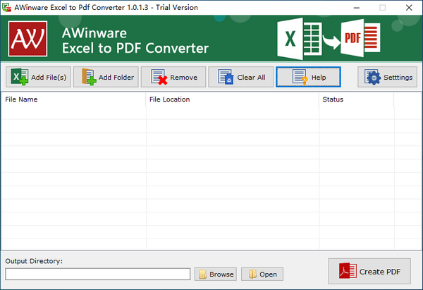 AWinware Excel to PDF Converter(Excel转PDF转换器) v1.0.1.5-AWinware Excel to PDF Converter(Excel转PDF转换器) v1.0.1.5免费下载