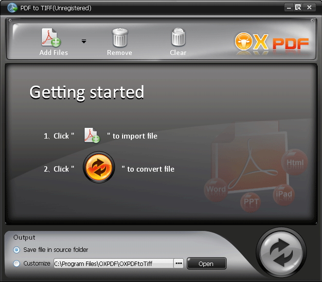 OX PDF to TIFF Converter(PDF转换器) v1.0.30-OX PDF to TIFF Converter(PDF转换器) v1.0.30免费下载