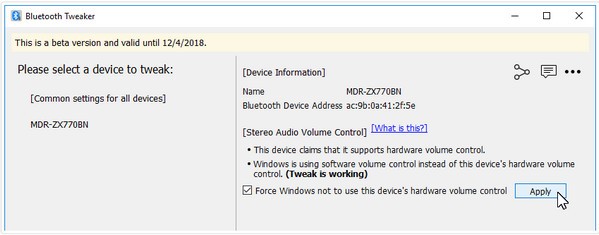 Bluetooth Tweaker(蓝牙调节器) v1.3.2.4-Bluetooth Tweaker(蓝牙调节器) v1.3.2.4免费下载