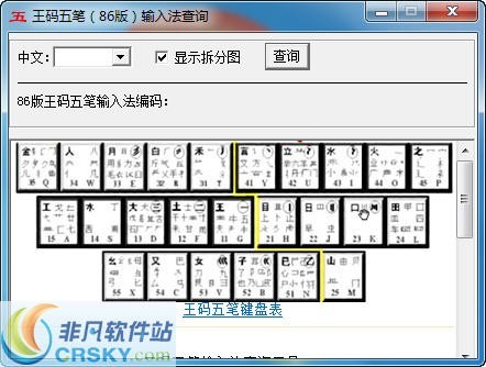 王码五笔编码查询工具 v1.5-王码五笔编码查询工具 v1.5免费下载