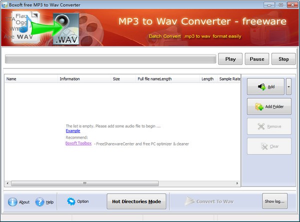 Boxoft MP3 to WAV Converter(MP3转WAV转换器) v1.2.0.3-Boxoft MP3 to WAV Converter(MP3转WAV转换器) v1.2.0.3免费下载