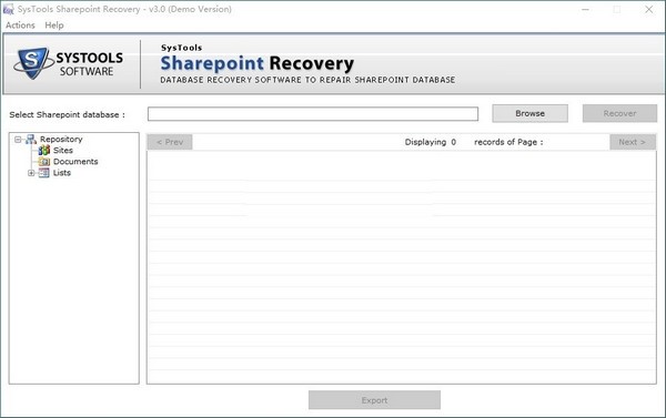 SysTools SharePoint Recovery v3.3-SysTools SharePoint Recovery v3.3免费下载