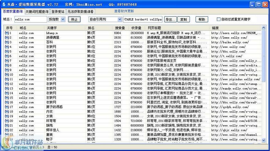 水淼爱站数据采集器 v3.8.1.3-水淼爱站数据采集器 v3.8.1.3免费下载
