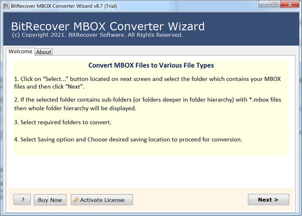 BitRecover MBOX Converter Wizard(MBOX邮件转换工具) v8.7.2截图 BitRecover MBOX Converter Wizard(MBOX邮件转换工具) v8.7.2-BitRecover MBOX Converter Wizard(MBOX邮件转换工具) v8.7.2免费下载