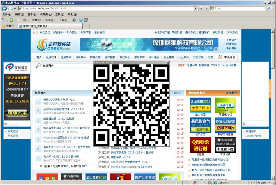 IE地址二维码插件 v2.3-IE地址二维码插件 v2.3免费下载