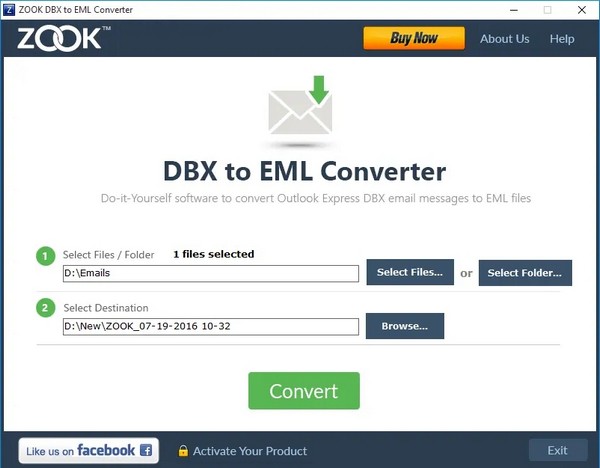 ZOOK DBX to EML Converter(邮件转换工具) v3.3-ZOOK DBX to EML Converter(邮件转换工具) v3.3免费下载
