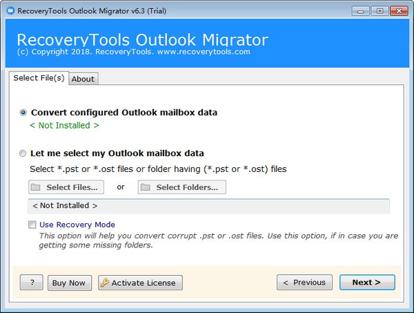Outlook Migrator(PST转换软件) v6.6截图 Outlook Migrator(PST转换软件) v6.6-Outlook Migrator(PST转换软件) v6.6免费下载