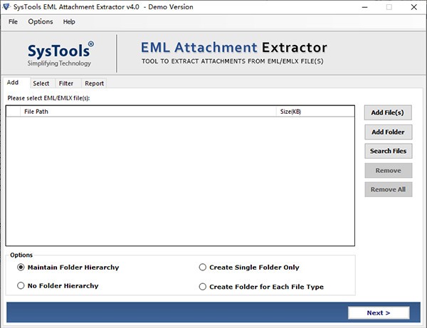 SysTools EML Attachment Extractor(邮件处理工具) v4.3截图 SysTools EML Attachment Extractor(邮件处理工具) v4.3-SysTools EML Attachment Extractor(邮件处理工具) v4.3免费下载