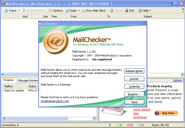 MetaProducts MailChecker v1.2.205-MetaProducts MailChecker v1.2.205免费下载