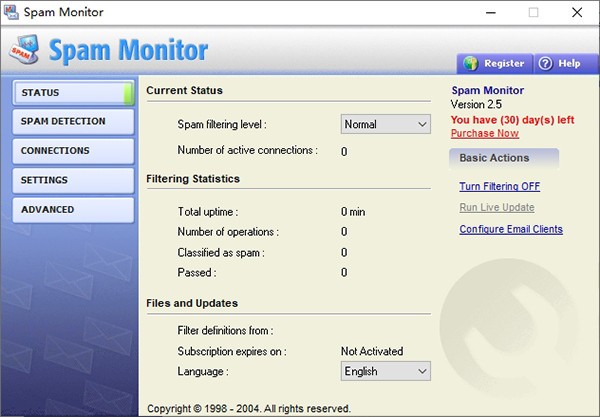 Spam Monitor(邮件处理工具) v3.4截图 Spam Monitor(邮件处理工具) v3.4-Spam Monitor(邮件处理工具) v3.4免费下载