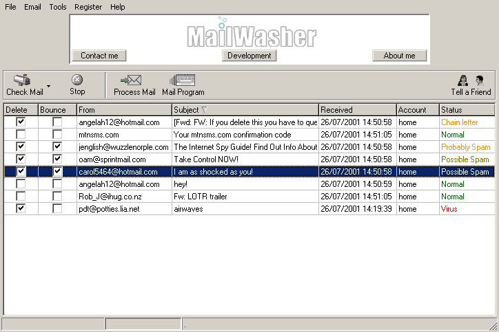 MailWasher Free v7.12.33截图 MailWasher Free v7.12.33-MailWasher Free v7.12.33免费下载