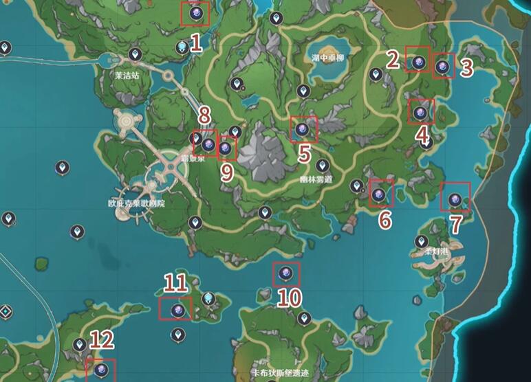 原神4.2势能球解谜位置在哪-势能球解谜位置分布图