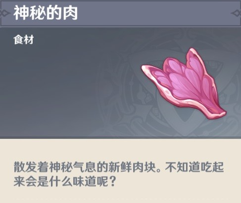原神神秘的肉有什么用-神秘的肉获取攻略