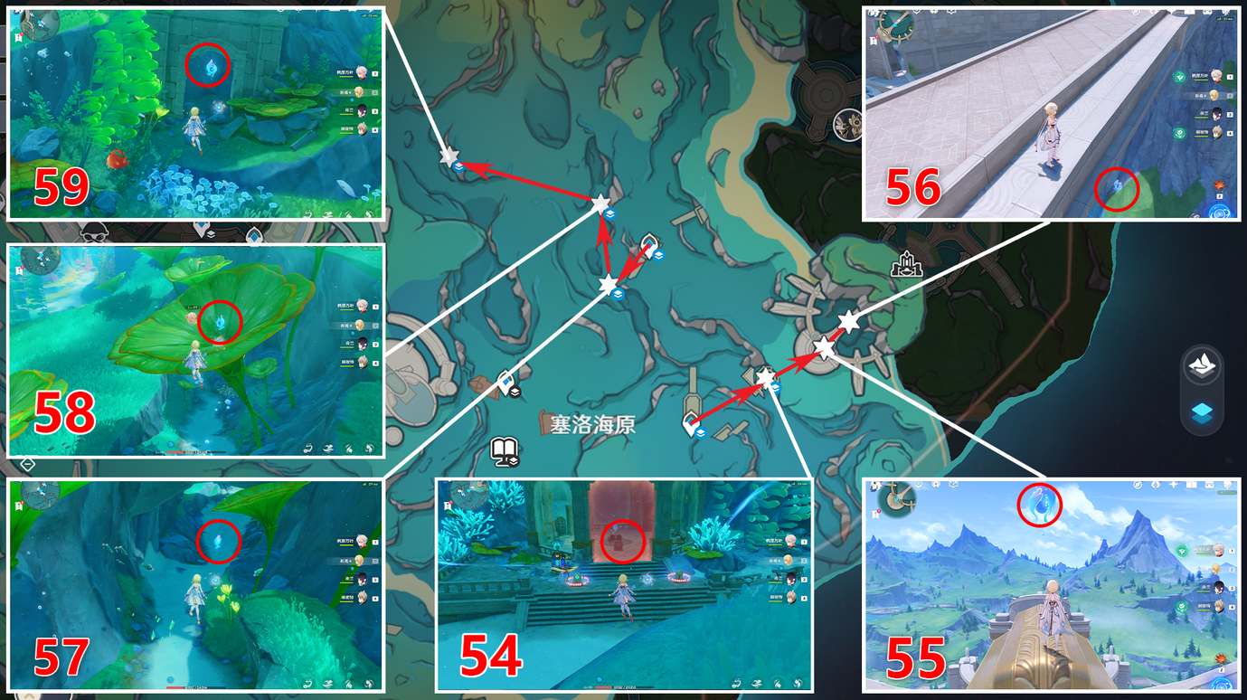 原神塞洛海原水神瞳分布位置在哪里-原神塞洛海原水神瞳分布位置一览
