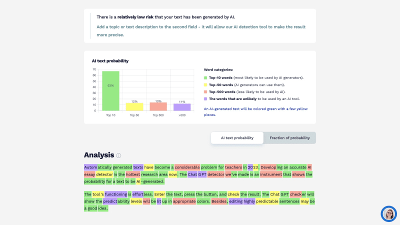 StudyCorgi ChatGPT 检测器