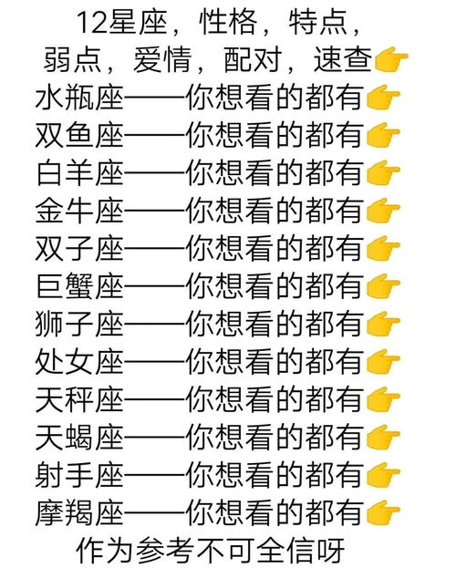 十二星座爱情配对