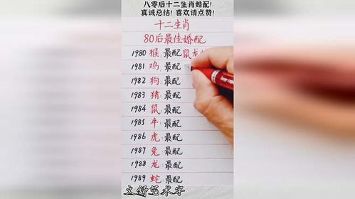 十二生肖婚配表